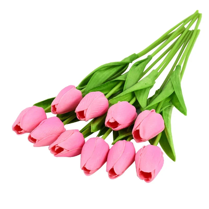 10 artificial tulips for wedding decoration and garden - E