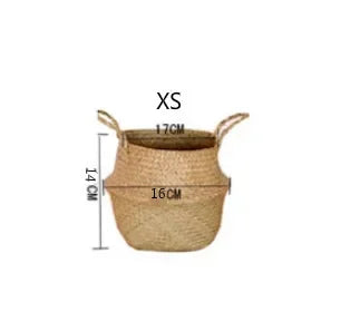 Wicker hanging basket for storage and decoration - 16CM XS
