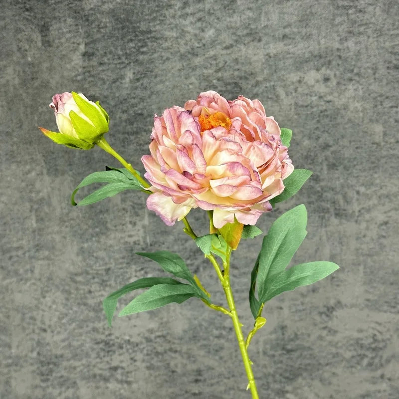Retro peony silk flowers for wedding decoration party accessories - Light Purple