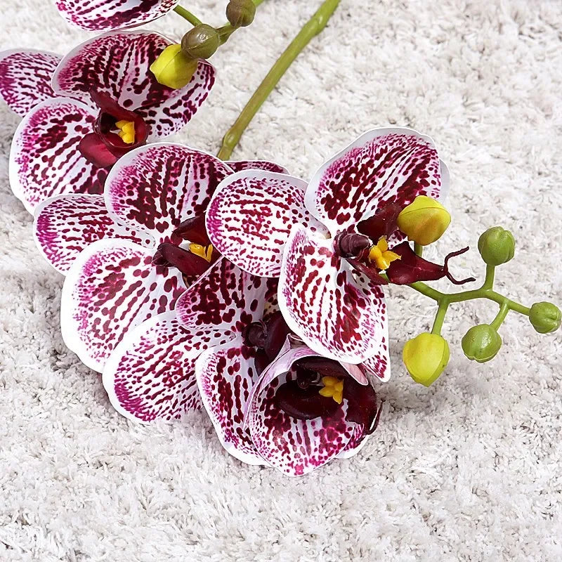 Artificial flowers orchids butterfly for wedding decoration - Black Coral
