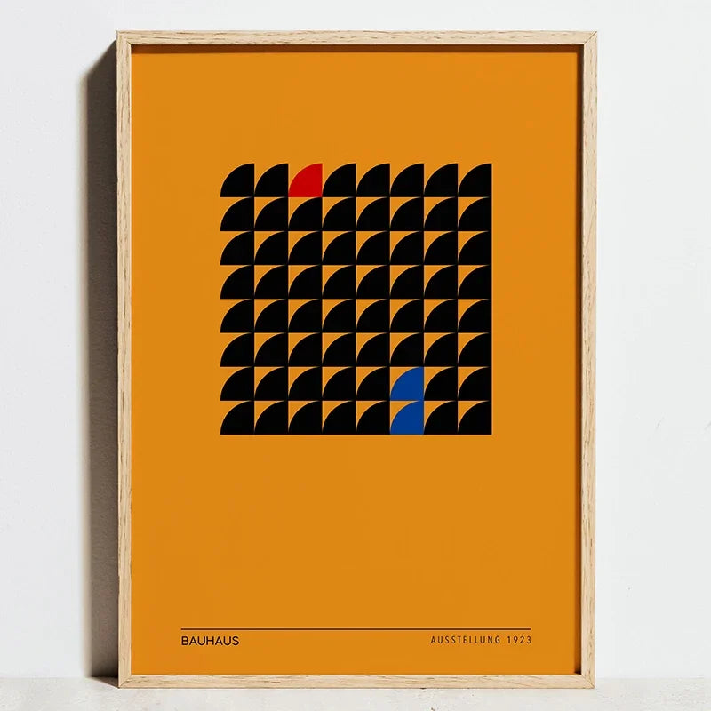 Bauhaus Geometric Abstract Wall Art Poster, Design F0069-23 - 13x18cm Unframed / F0069-23