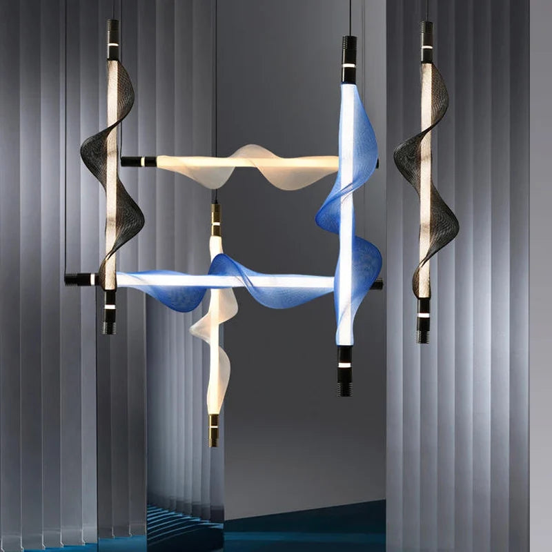 Chandelier design led postmodern in acrylic trend 2024 hanging lighting - view 5