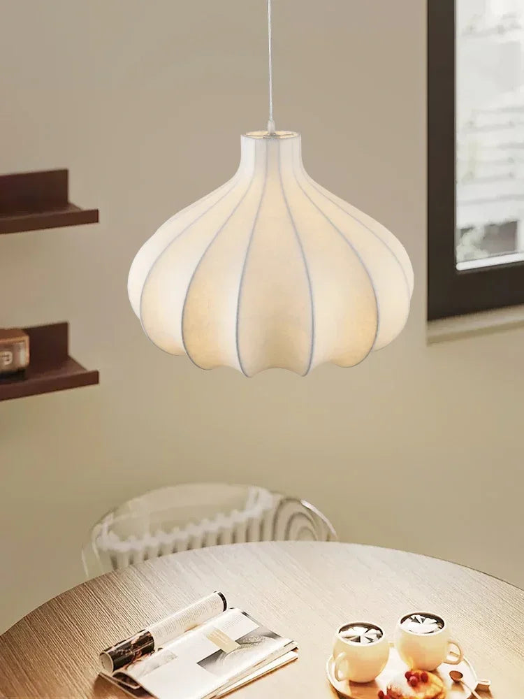 Japanese onion silk chandelier wabi sabi style for elegant interior - view 5