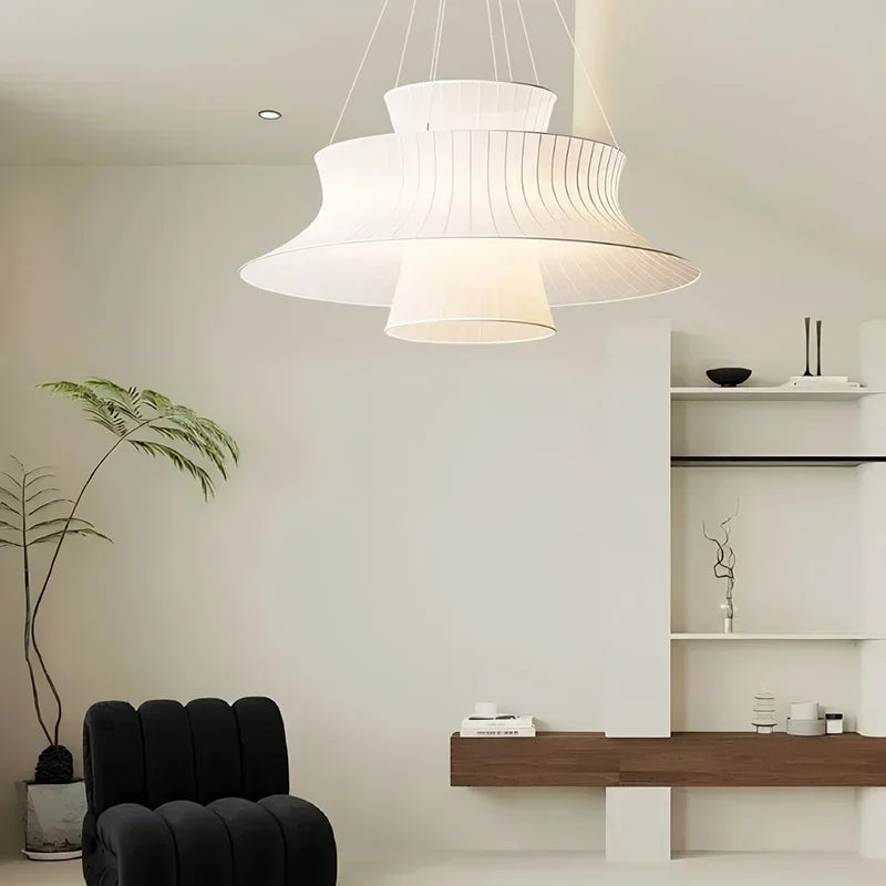 Modern minimalist fabric during light, living room dining room interior decoration, home decor, LED lighting fixtures - view 5