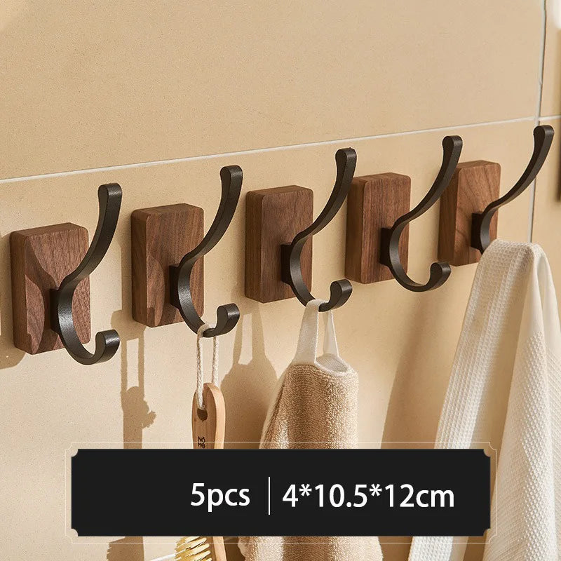 Solid wood wall hooks for clothing and accessories - C-5 Pieces
