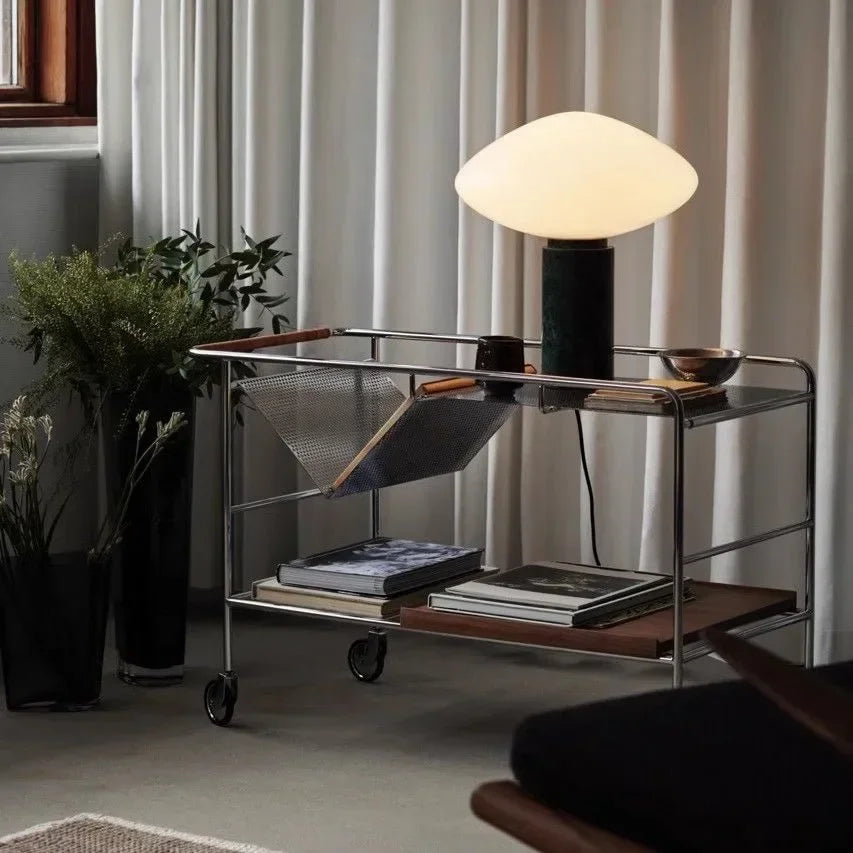 Marble table lamp with Danish design glass ball - view 4