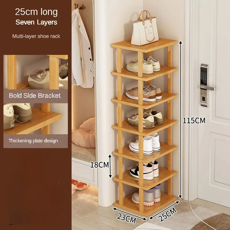 Organizer of bamboo shoes with little bulky multilayer - 7-Tier Shoe Rack