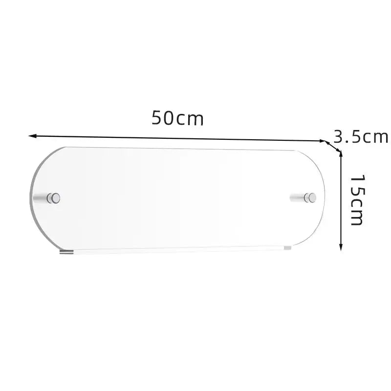 Floating acrylic wall shelf with magazine holder and literature organizer - 50cm 3mm Thick 2