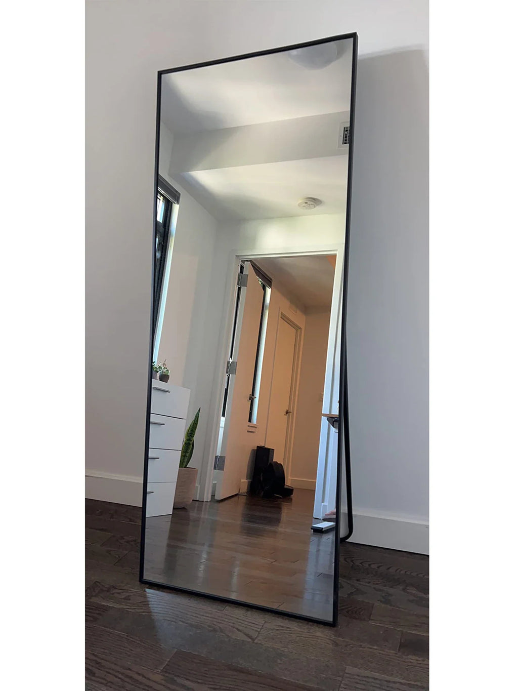 CASSILANDO Full Length Mirror 65" * 24 ", Floor Standing Mirror,  Black Metal Frame Mirror， Full Body Mirror - view 3