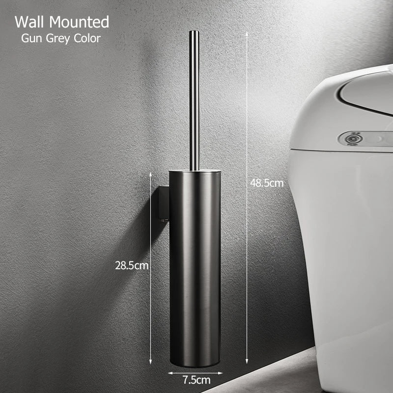 Durable stainless steel wall brush holder without perforation - Fixation murale H