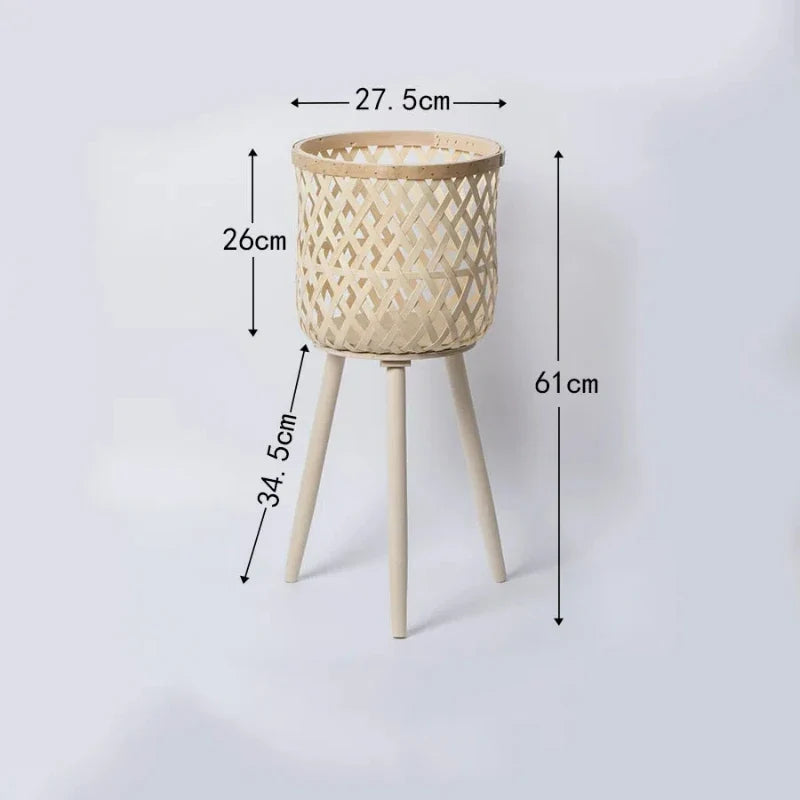 Hand woven rattan flower pot for green plants - view 6