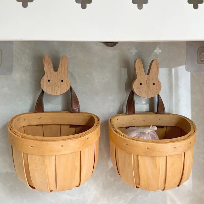 Classic Wall-Hanging Kitchen Organizer Basket