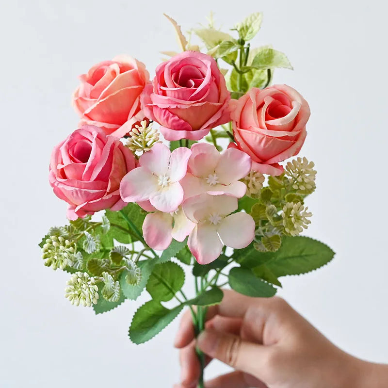 Bouquet of retro artificial peonies for wedding decoration - view 6
