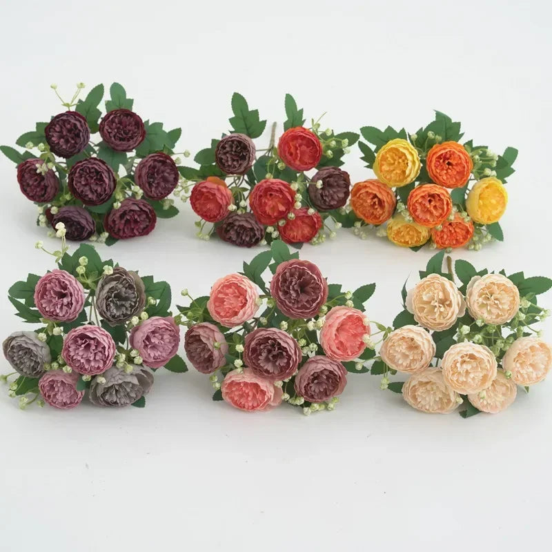 Artificial silk peonies flowers for wedding floral decoration - view 4