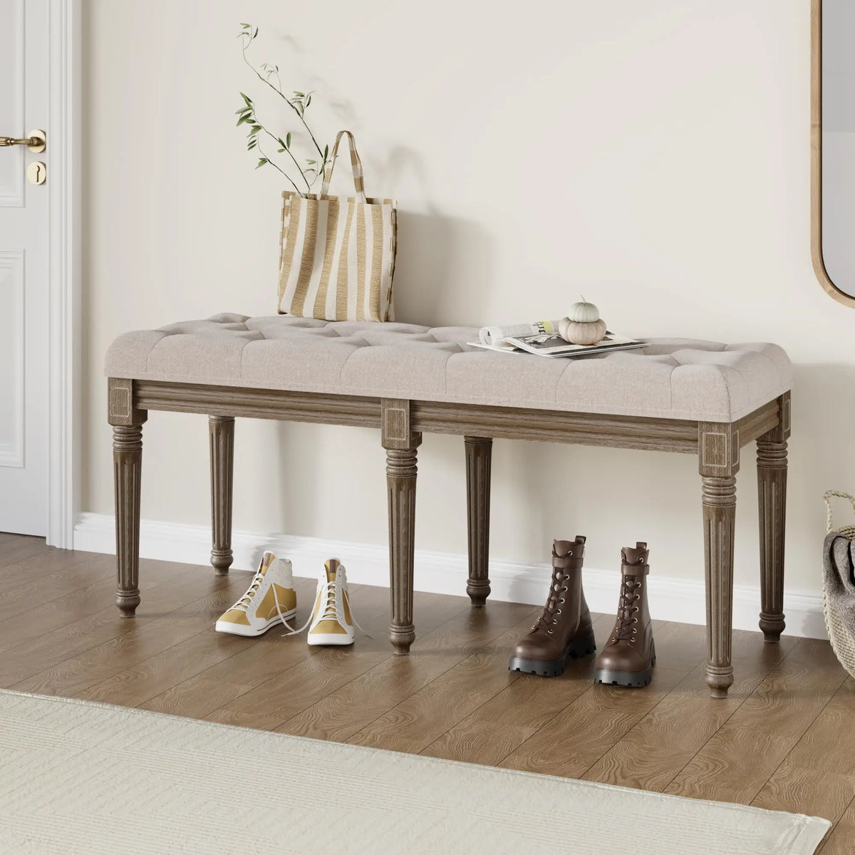 Elegant upholstered benches with up to 800 pounds for all spaces - view 5
