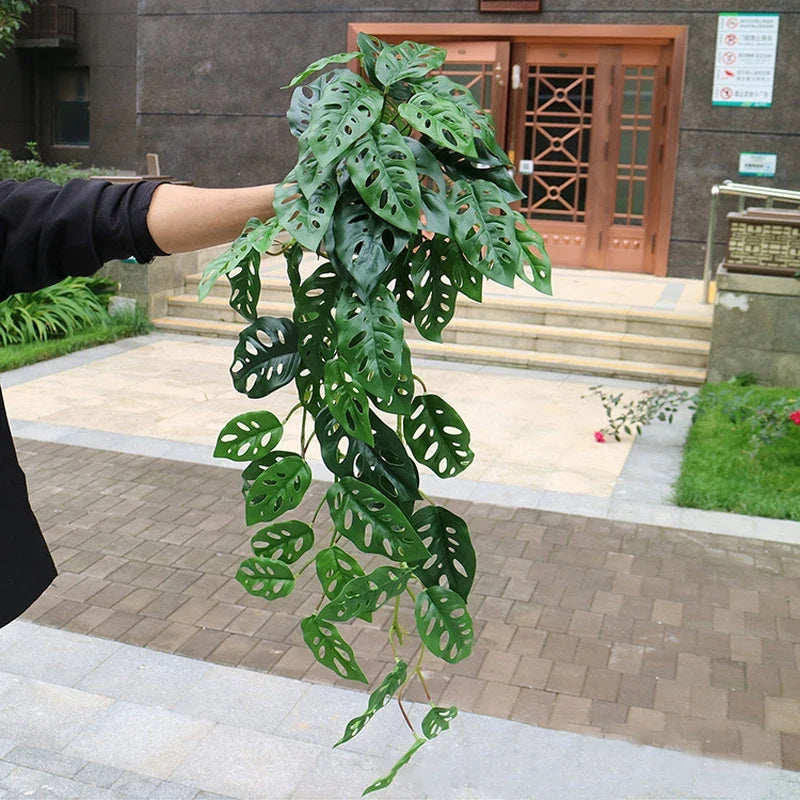 Artificial Monstera Leaf Vine Wall Decoration 90 cm Long - view 2
