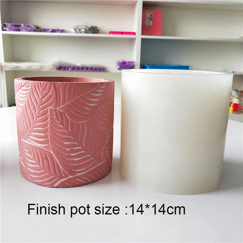 Silicone moulds for flower pots leaf motifs 2024 - Conception 1