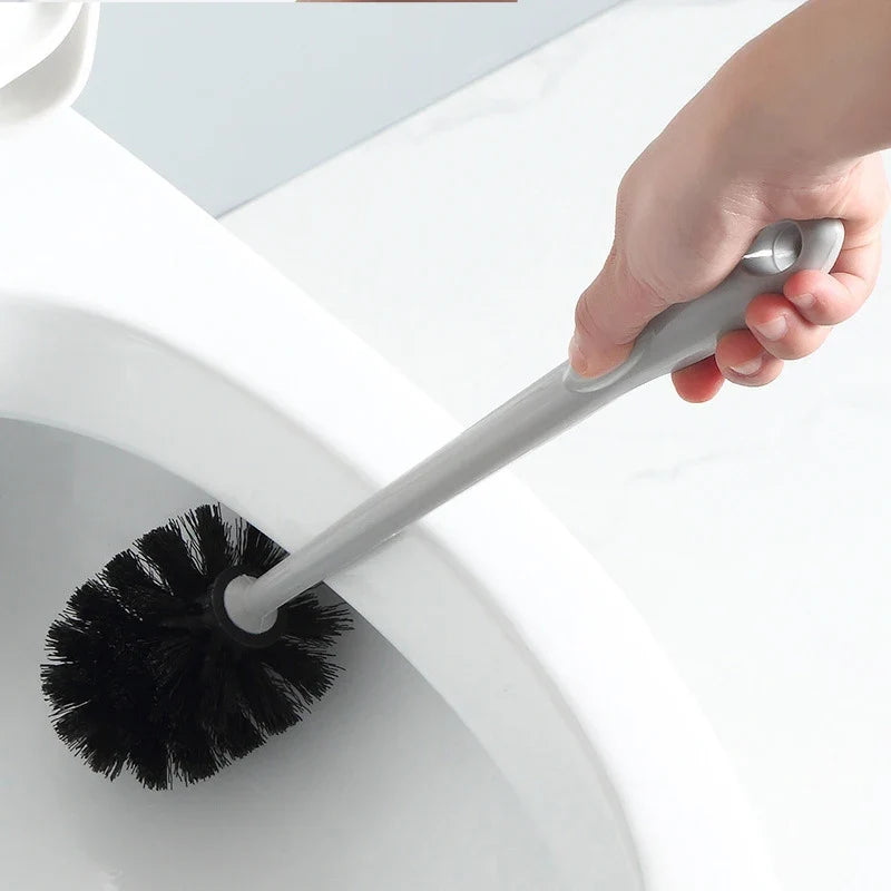 Long hair wc brush with wall drying support - view 2