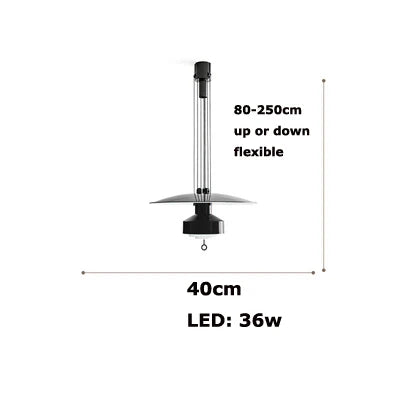 Minimalist Flexible LED Aluminum Chandelier, Advanced-Tech Design - Neutral light / 40cm black