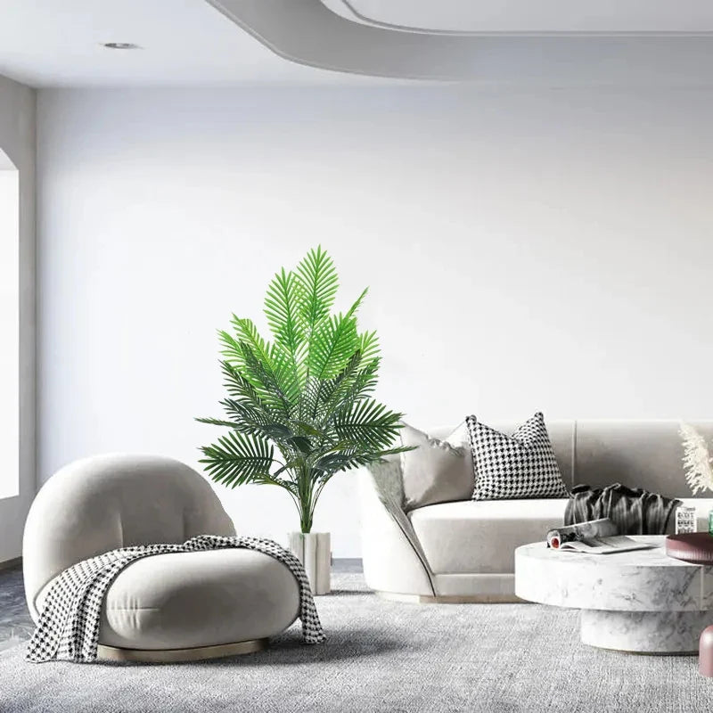 Artificial plastic palm with monstera leaves for garden - view 6