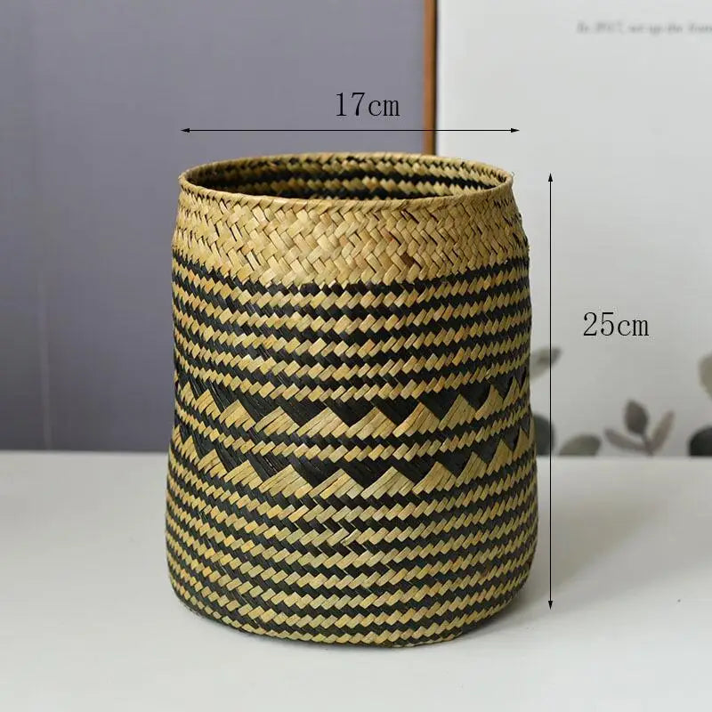 Hand woven basket for flowers and decorative plants - Style B Large