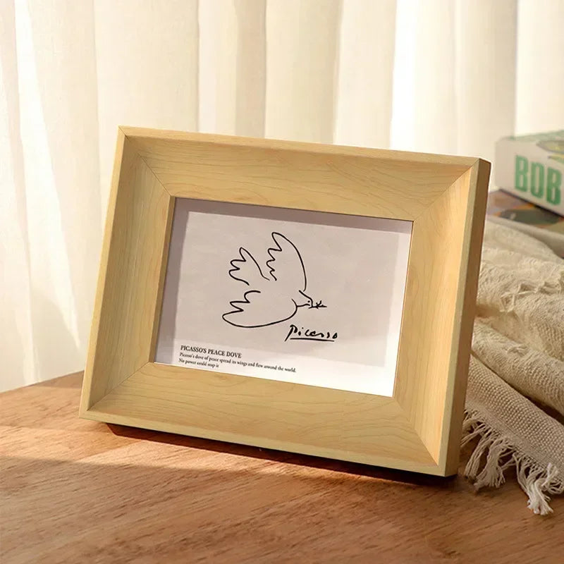 Elegant vintage wooden picture frame for wall and table decoration - view 4