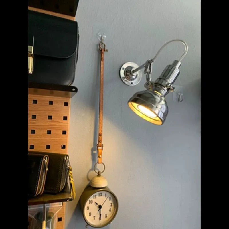 Handmade LED wall lights with a retro industrial style for lighting in restaurants, bars, cafes, interiors, hotels and bathrooms