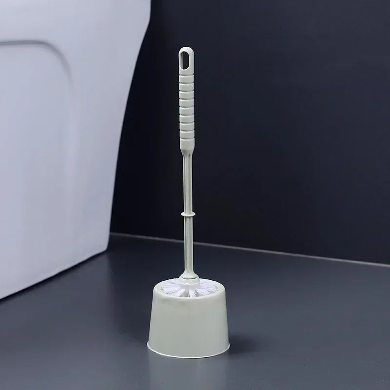 Luxury toilet brush with long handle for efficient cleaning - Green
