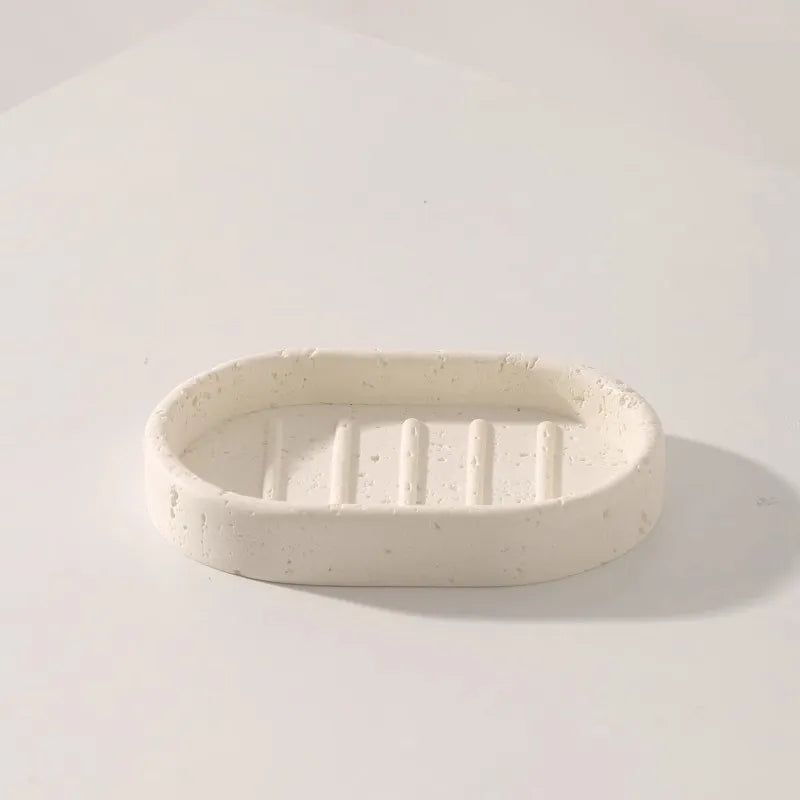 Wabi-Sabi-Electric Toothbrush Holder Set, Bathroom Toothbrush Cup, Vanity Desktop Storage Tray, Home Decoration - Soap Dish
