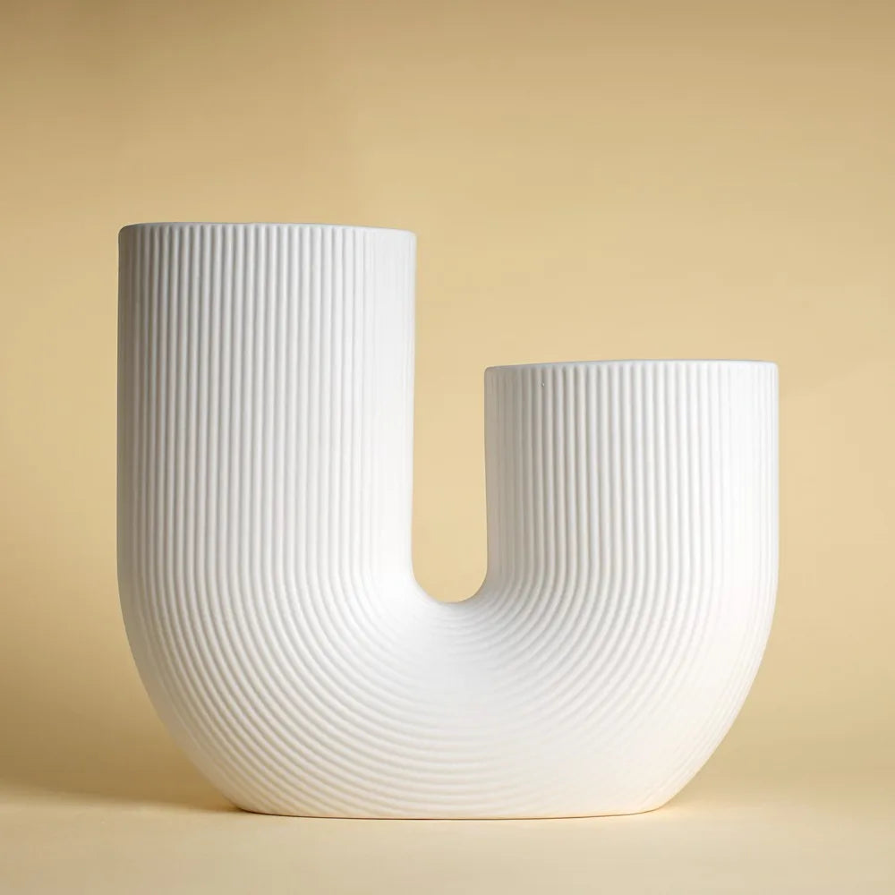 Nordic Ceramic Vase for Home Decoration, Simple Flower Pot, Living Room, Interior, Office, Desktop, Table decor, Accessories