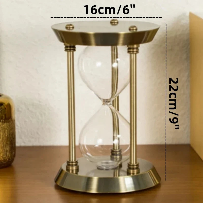 Retro decorative metal hourglass for European design office - Large Size