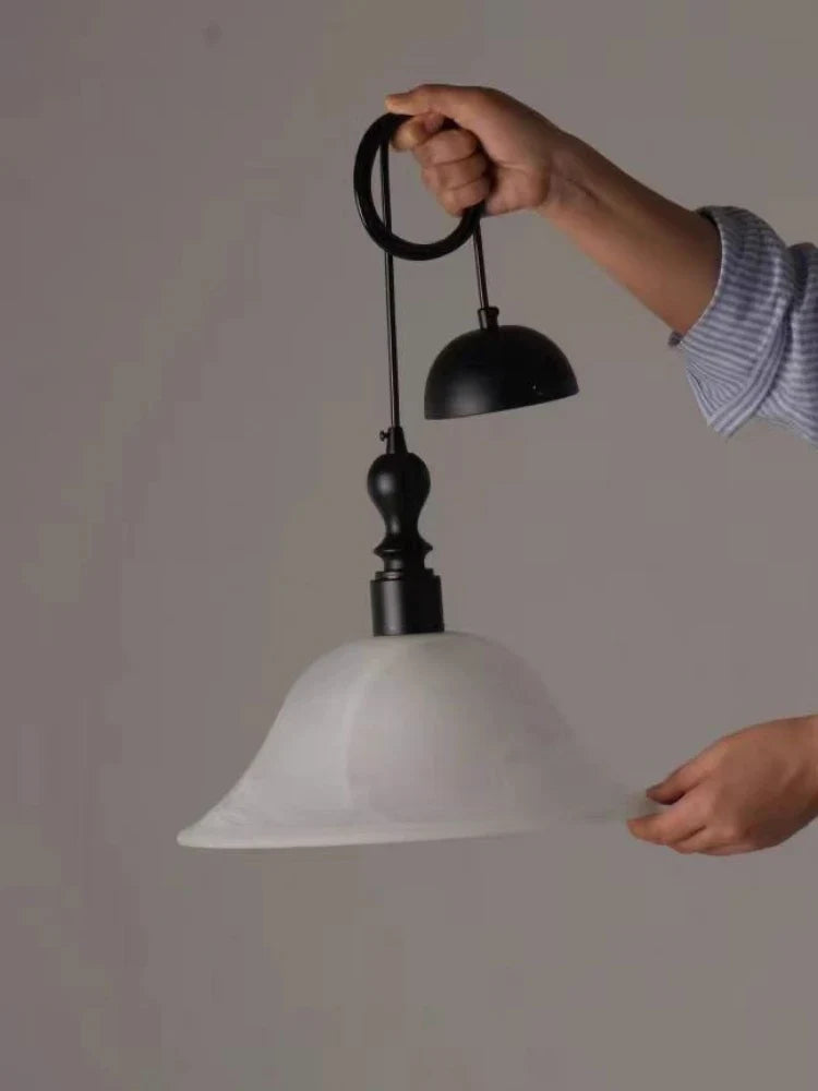 Japanese retro style solid wood pendant light for interior decoration - view 5
