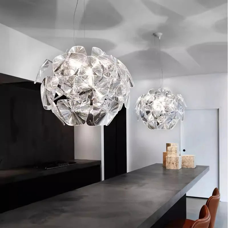 Transparent acrylic chandelier design for elegant interior - view 4