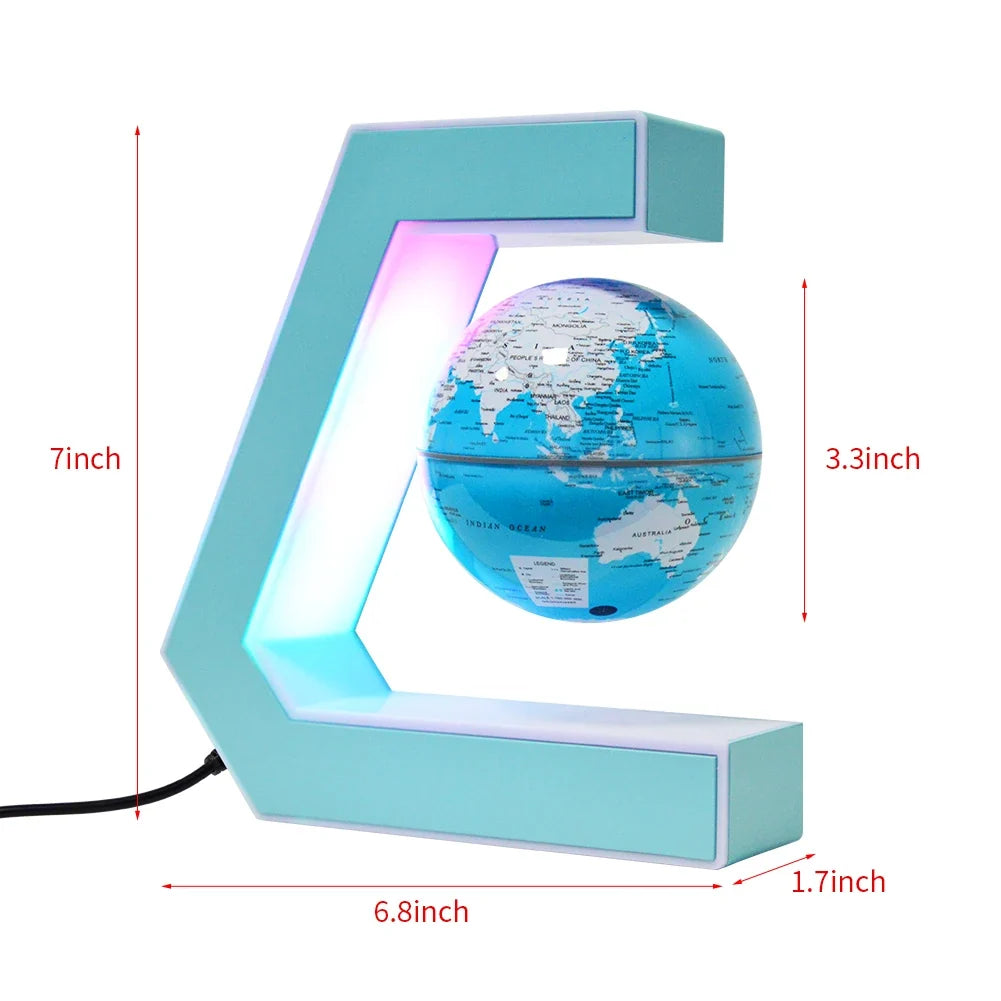 Magnetic Levitating Globe Frame with LED Light Cool Tech decor Birthday Christmas Gift for Men Boys Boyfriend,Office Desk Gadget - view 6