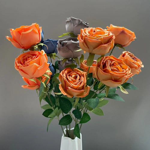 3 Heads Simulation rose Branch Realistic rose Bouquet For Weddings, Birthdays, And More For Floral Arrangements And Home decor - view 2