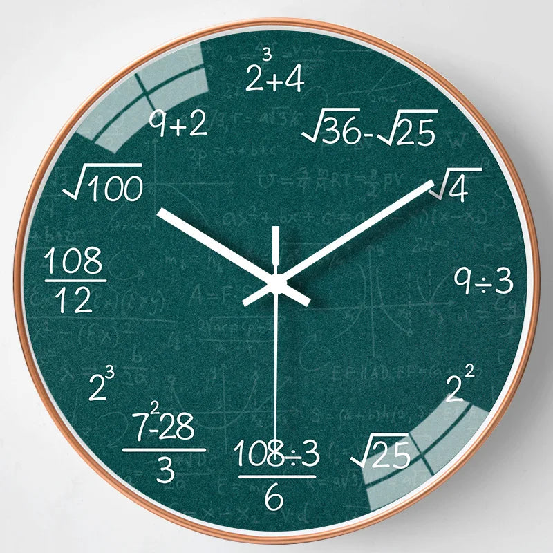 Wall clock mathematics blackboard decoration school children - view 2