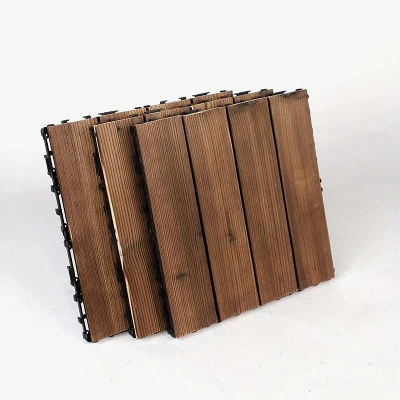 30-Pack 30x46 Solid Wood Interlocking Deck Tiles