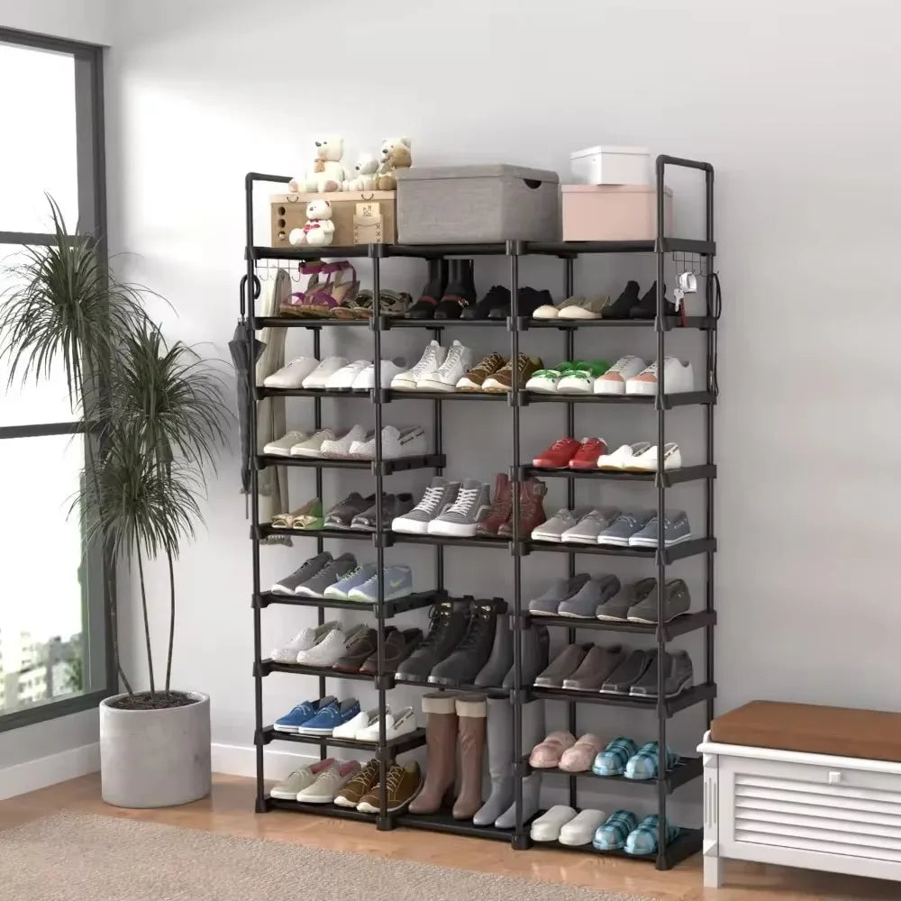 Vertical shoe organizer for 35 to 45 pairs - view 2