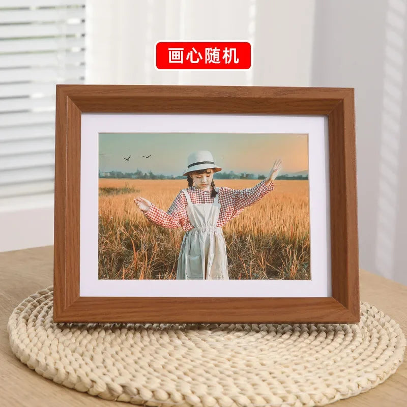 Minimalist wooden photo frame for interior decoration and gift - Noyer / 12 inches (25x30cm)