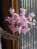 Artificial cherry flower branch for soft decoration - Light Pink