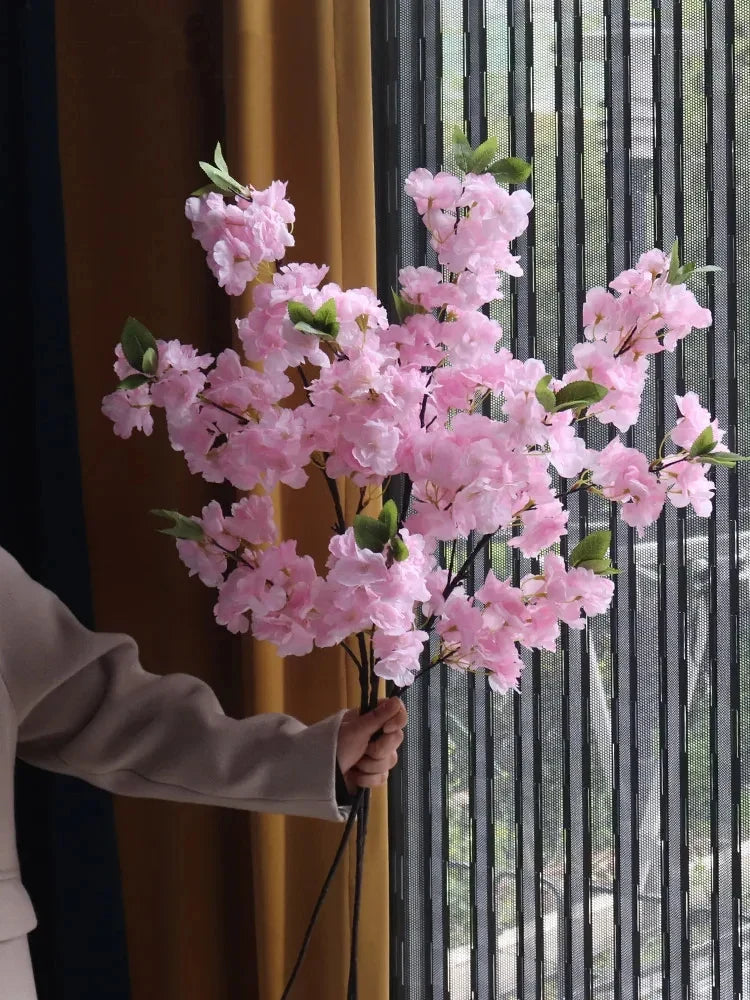 Artificial cherry flower branch for soft decoration - Light Pink