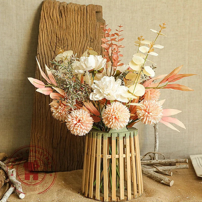 Bouquet of artificial flowers for wedding interior decoration