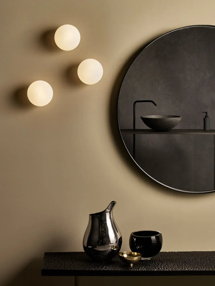 Glass minimalist wall sconce for modern interior - view 3