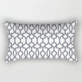 Geometric rectangular throw pillow cover grey decorative for interior