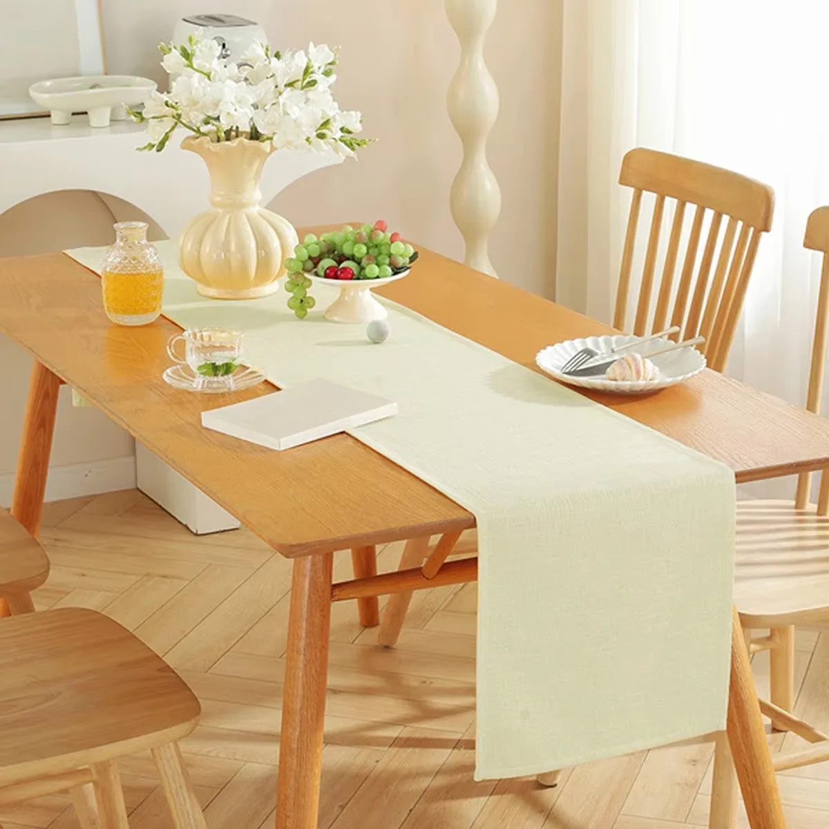 Red christmas table runner polyester plain infrossable - 33x140cm