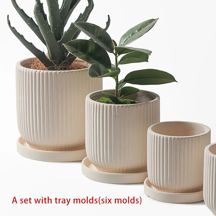 Silicone mold for creative cement flower pot - PROFOUND BLUE