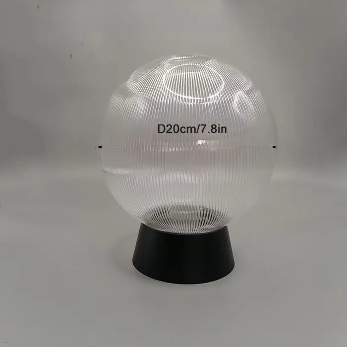 Acrylic Outdoor Globe Pedestal Lamp with Warm Glow - Tiaowen D20cm