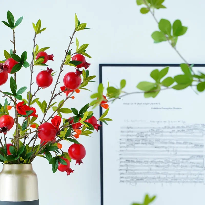 Artificial green plant 5 head grenades interior decoration