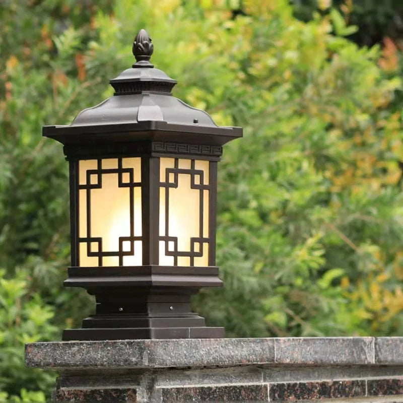 Classic outdoor floor lamp waterproof led lighting for retro garden - view 4