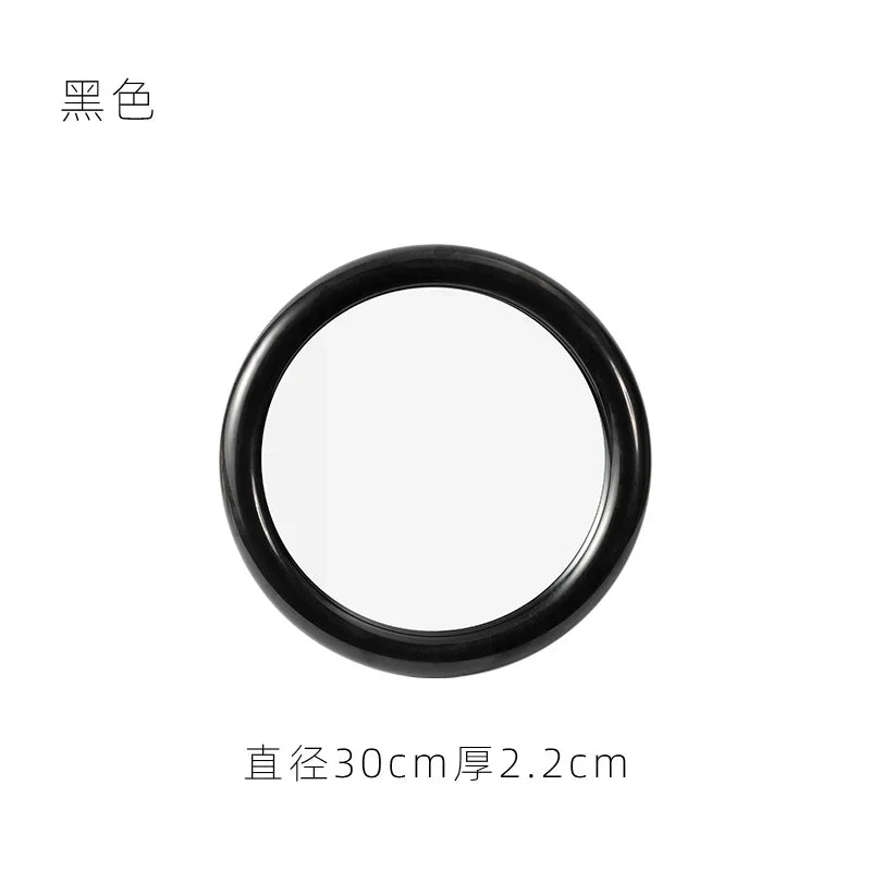 Simple and elegant Nordic Round Makeup Mirror - Black